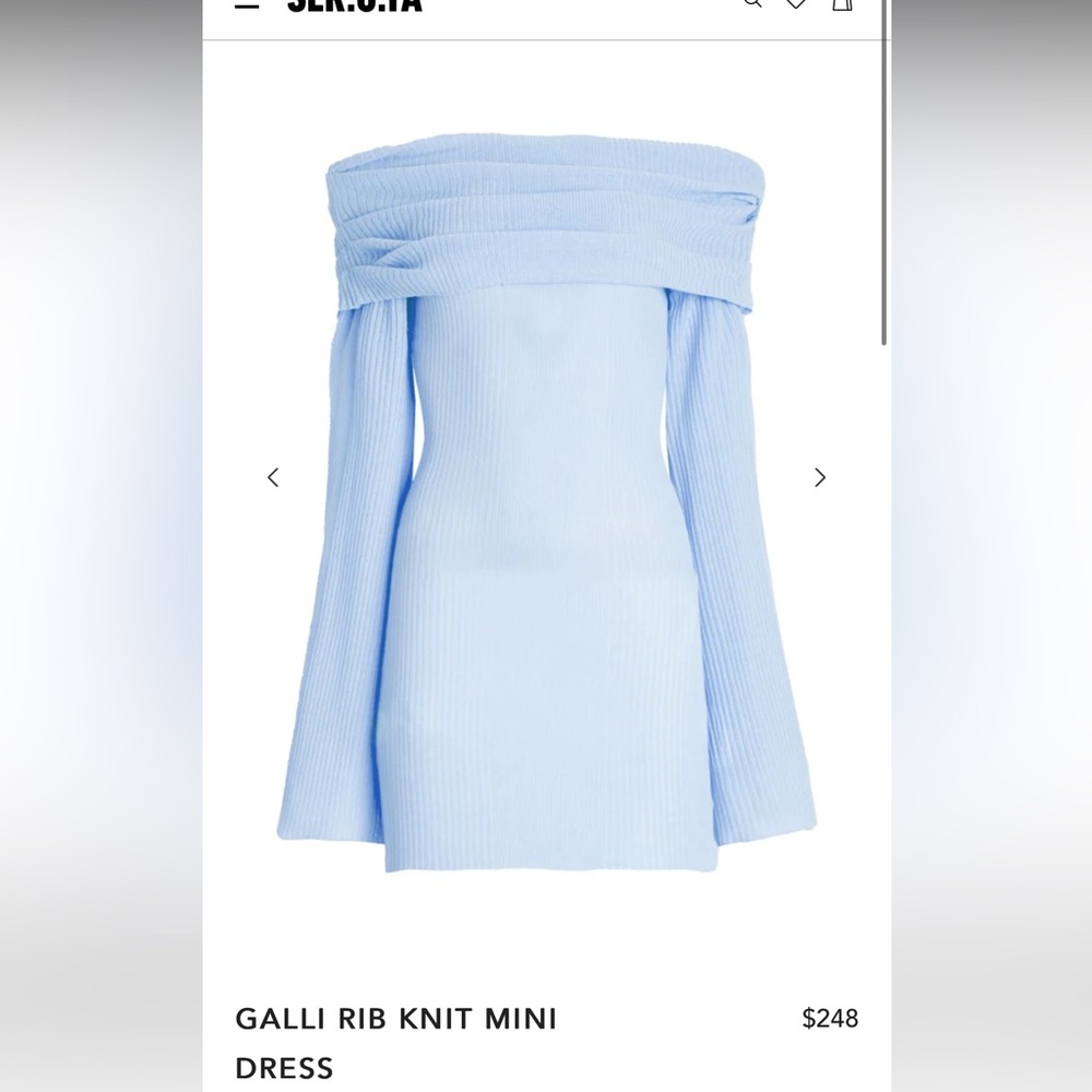 SEROYA rib knit galli mini dress - worn once!!!!